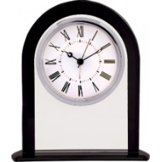   Clear Glass Clock with Black Border